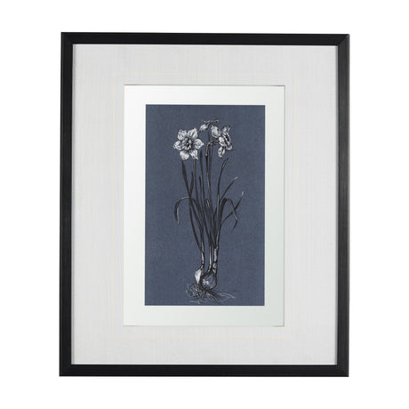 Botanical sketches II (Blue) by Mercana Studio Hand Embellished Framed Art Print Matted under Glass from Mercana - Luna Furniture