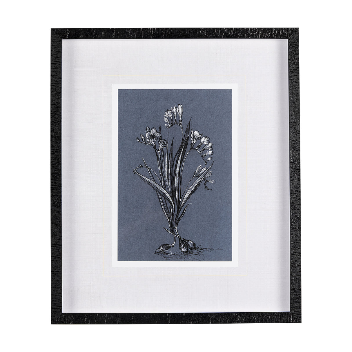 Botanical sketches III (Blue) by Mercana Studio Hand Embellished Framed Art Print Matted under Glass from Mercana - Luna Furniture