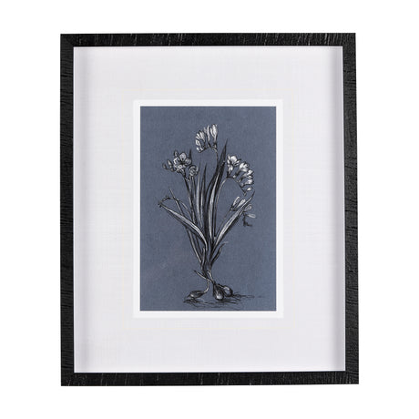 Botanical sketches III (Blue) by Mercana Studio Hand Embellished Framed Art Print Matted under Glass from Mercana - Luna Furniture