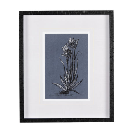 Botanical sketches IV (Blue) by Mercana Studio Hand Embellished Framed Art Print Matted under Glass from Mercana - Luna Furniture