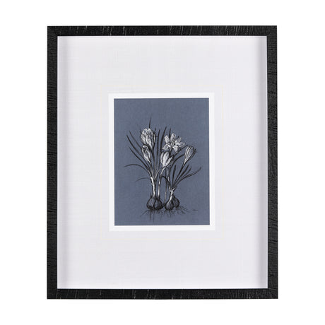 Botanical sketches V (Blue) by Mercana Studio Hand Embellished Framed Art Print Matted under Glass from Mercana - Luna Furniture