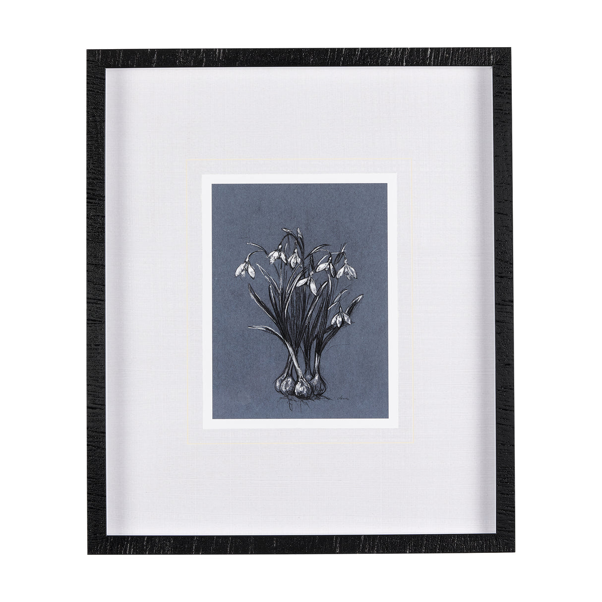Botanical sketchesVI (Blue) by Mercana Studio Hand Embellished Framed Art Print Matted under Glass from Mercana - Luna Furniture