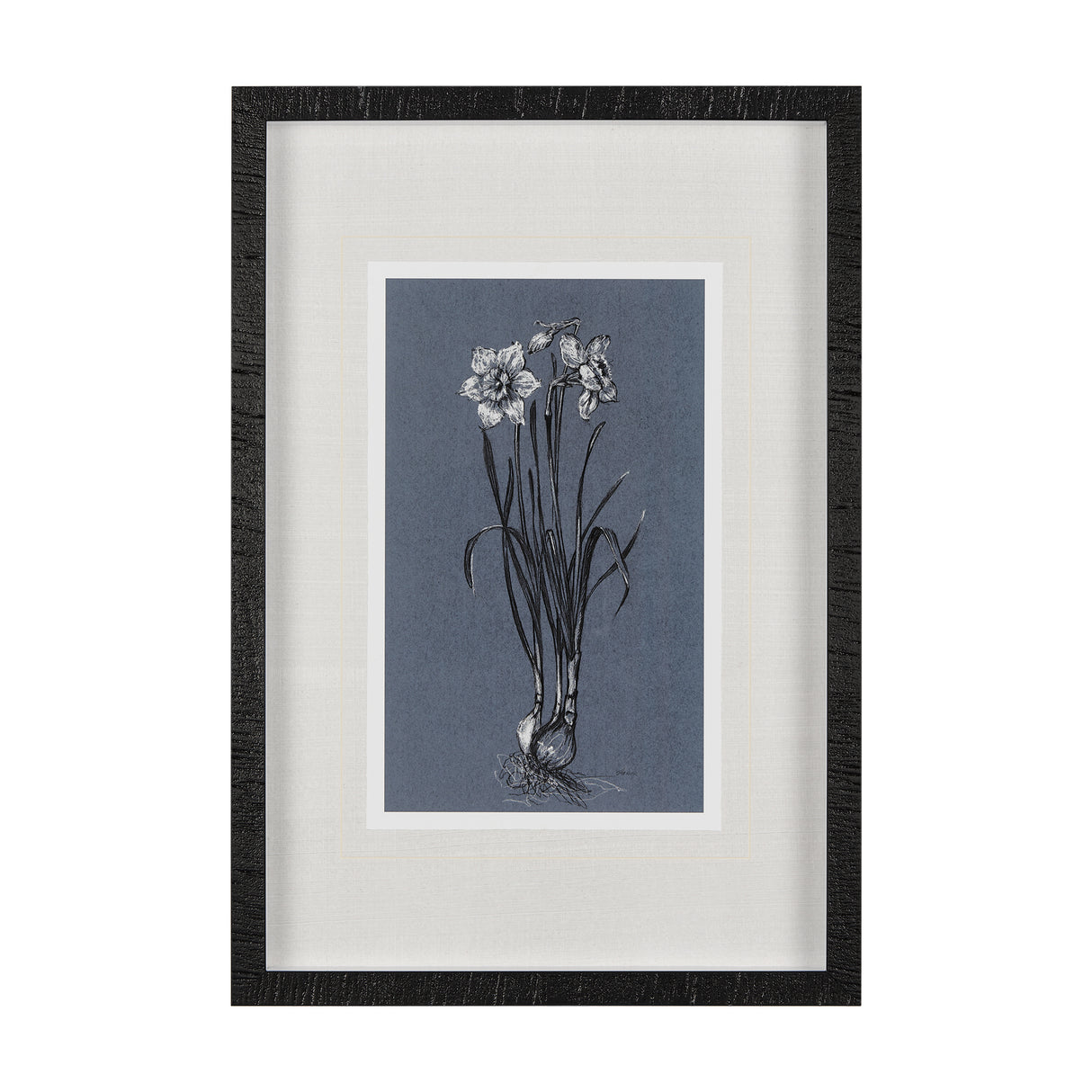 Botanical sketches I (Blue) by Mercana Studio Hand Embellished Framed Art Print Matted under Glass from Mercana - Luna Furniture