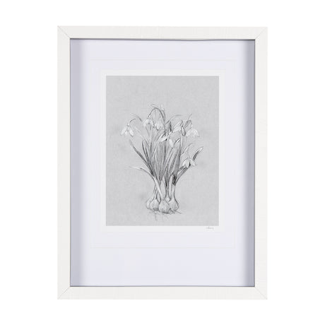 Botanical sketches VI (Grey) by Mercana Studio Hand Embellished Framed Art Print Matted under Glass from Mercana - Luna Furniture