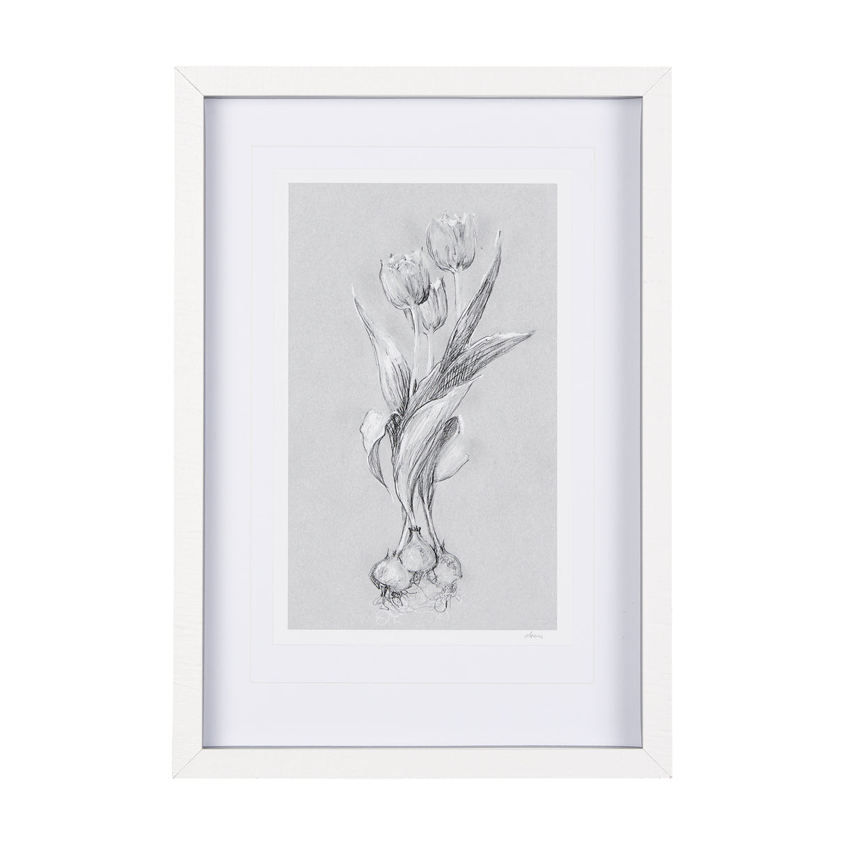 Botanical sketches I (Grey) by Mercana Studio Hand Embellished Framed Art Print Matted under Glass from Mercana - Luna Furniture