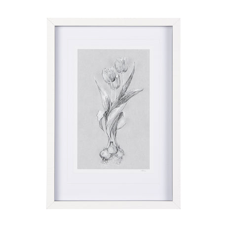 Botanical sketches I (Grey) by Mercana Studio Hand Embellished Framed Art Print Matted under Glass from Mercana - Luna Furniture