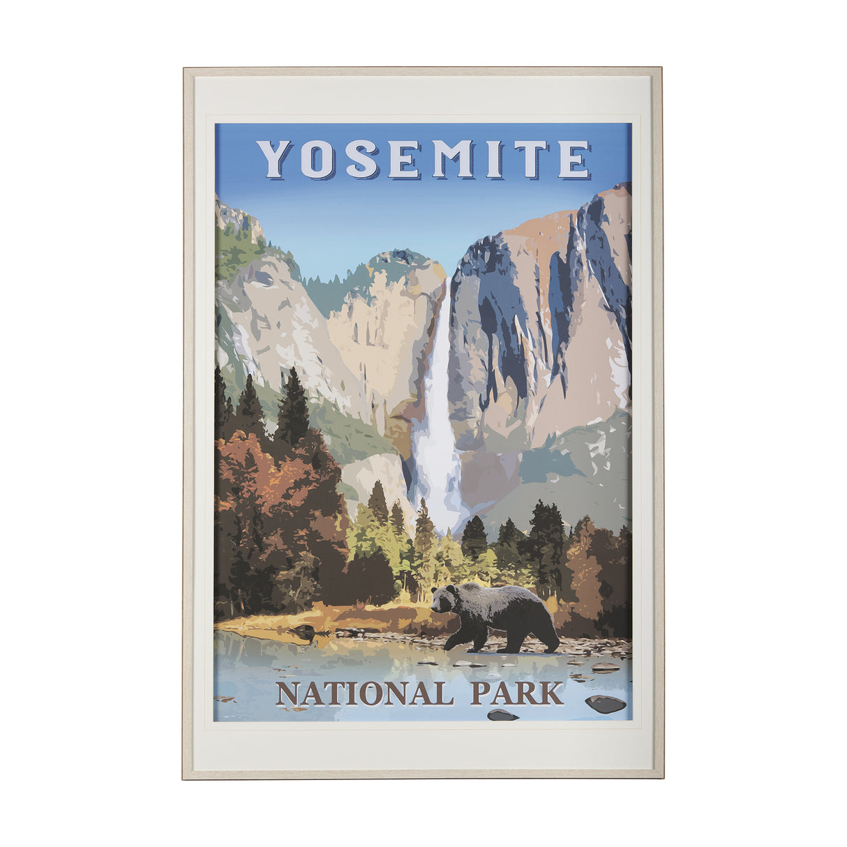 National Park -Yosemite by Mercana Studio a Framed Art Print Matted under Glass from Mercana - Luna Furniture