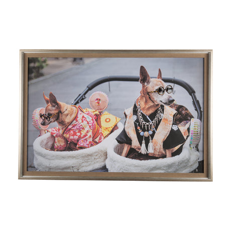 Clever Canines by Mercana Studio a Hand Embellished Textured Framed Photo Art Print Matted under Gla from Mercana - Luna Furniture