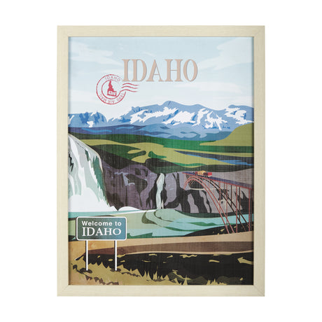 Idaho Go USA (L) by Mercana Studio a Hand Embellished Decograph Framed Art Print from Mercana - Luna Furniture