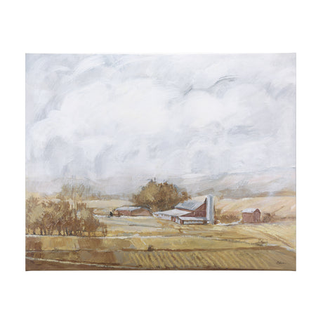 Farmland view II by Mercana Studio a Hand Embellished Textured Canvas from Mercana - Luna Furniture