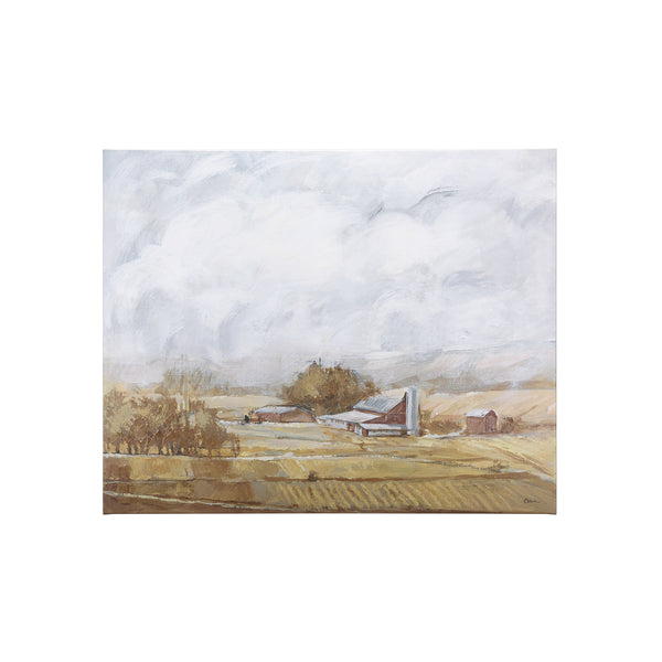 Farmland view  II by Mercana Studio a Hand Embellished Textured Canvas