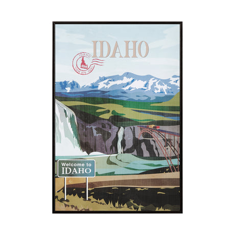 Idaho Go USA (SM) by Mercana Studio a Hand Embellished Decograph Framed Art Print from Mercana - Luna Furniture