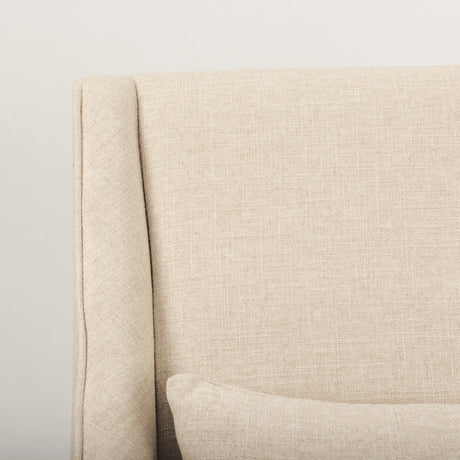Kensington Cream Linen Fabric and Wood Accent Chair from Mercana - Luna Furniture