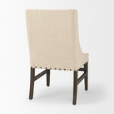 Kensington I Cream Fabric and Solid Wood Dining Chair from Mercana - Luna Furniture