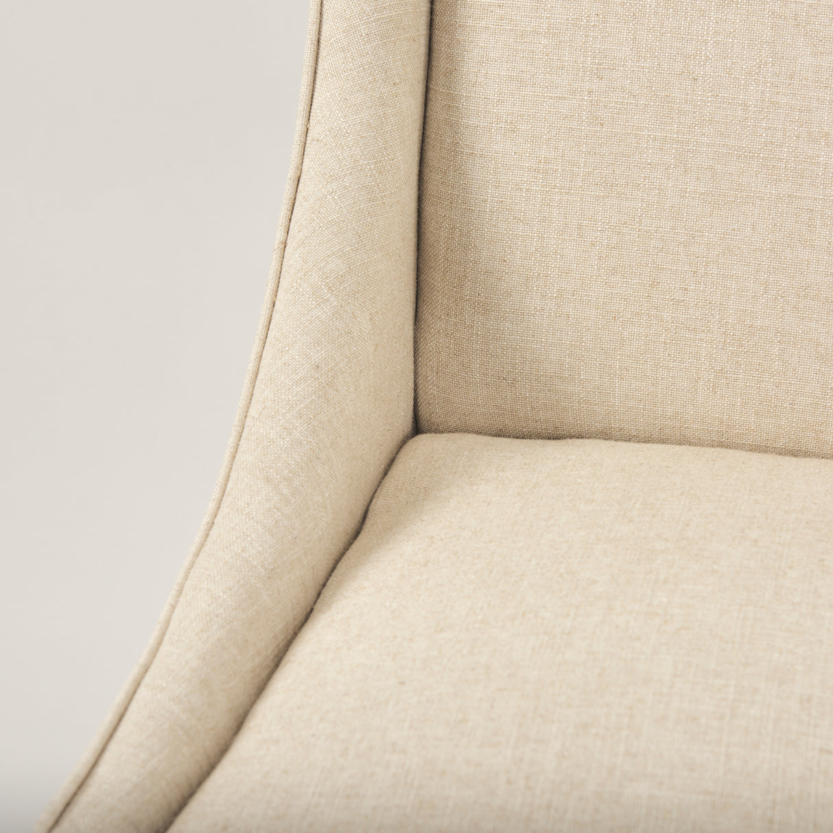 Kensington I Cream Fabric and Solid Wood Dining Chair from Mercana - Luna Furniture