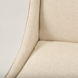 Kensington I Cream Fabric and Solid Wood Dining Chair from Mercana - Luna Furniture