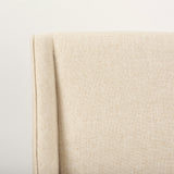 Kensington Cream Fabric Seat Brown Wood Frame Counter Stool from Mercana - Luna Furniture