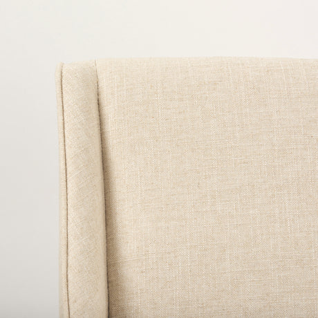 Kensington Cream Fabric Seat Brown Wood Frame Counter Stool from Mercana - Luna Furniture
