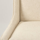 Kensington Cream Fabric Seat Brown Wood Frame Counter Stool from Mercana - Luna Furniture