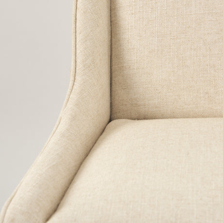 Kensington Cream Fabric Seat Brown Wood Frame Counter Stool from Mercana - Luna Furniture