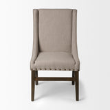 Kensington I Beige Fabric and Solid Wood Dining Chair from Mercana - Luna Furniture