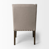 Kensington I Beige Fabric and Solid Wood Dining Chair from Mercana - Luna Furniture