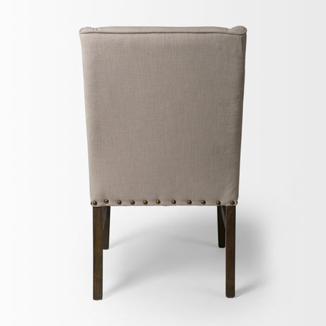 Kensington I Beige Fabric and Solid Wood Dining Chair from Mercana - Luna Furniture