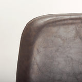 Sawyer I Dark Brown Faux-Leather Seat Black Iron Frame Dining Chair, Set of 2 from Mercana - Luna Furniture