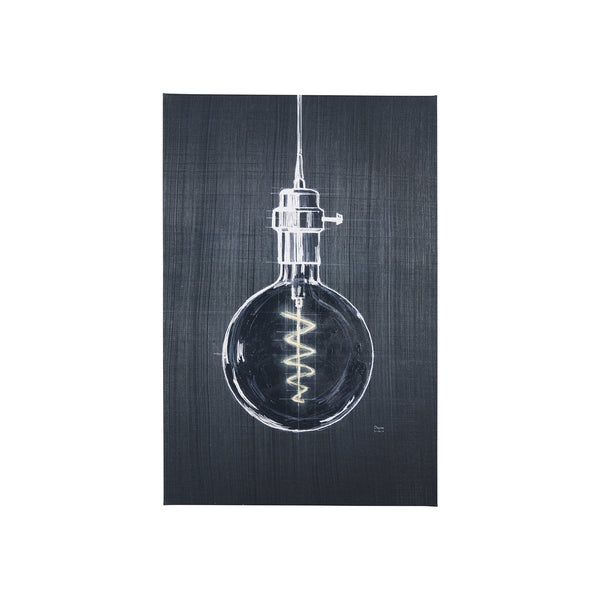 Bright Idea II by Mercana Studio a Hand Embellished Textured Canvas