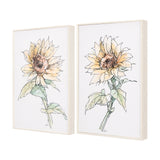 Sunflower I by Mercana Studio a Hand Embellished Textured Framed Art Print from Mercana - Luna Furniture