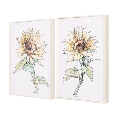 Sunflower I by Mercana Studio a Hand Embellished Textured Framed Art Print from Mercana - Luna Furniture