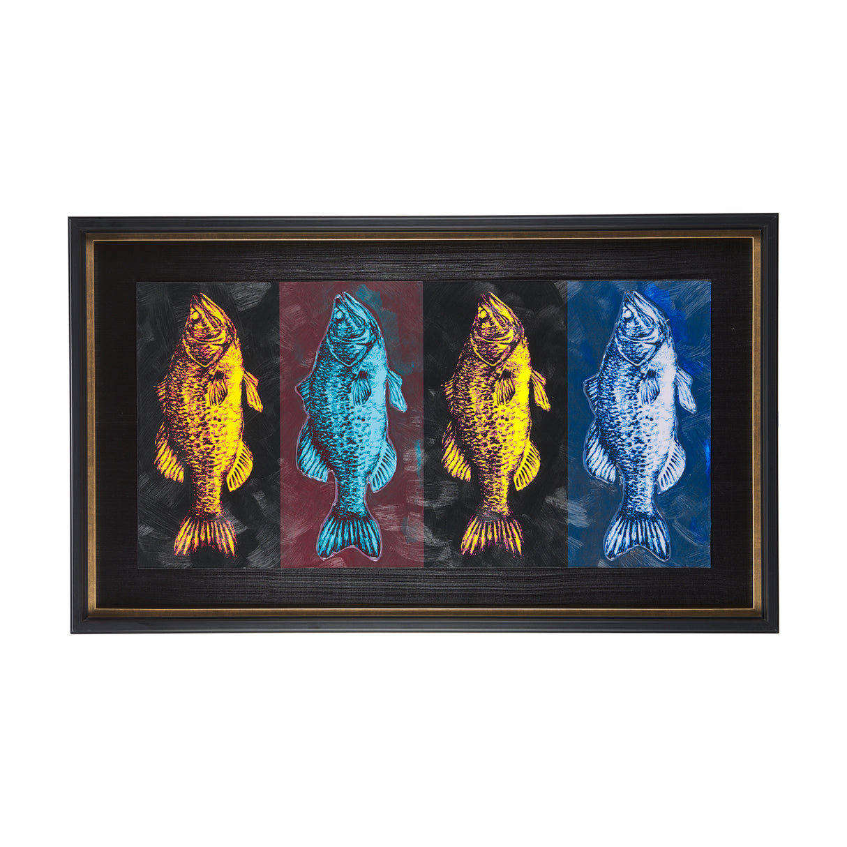 Largemouth Bass Print 4 in 1 by Mercana Studio a Hand Embellished Textured Framed Art Print from Mercana - Luna Furniture