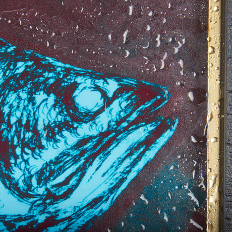 Largemouth Bass Turquoise by Mercana Studio a Hand Embellished Textured Framed Art Print from Mercana - Luna Furniture