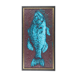 Largemouth Bass Turquoise by Mercana Studio a Hand Embellished Textured Framed Art Print from Mercana - Luna Furniture
