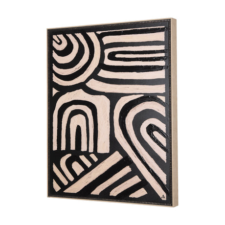 Clay Patern II by Mercana Studio a Hand Embellished Textured Framed Art Print from Mercana - Luna Furniture