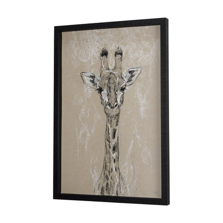 Sketch of Animal IV (Giraffe) by Mercana Studio Hand Embelished Framed Art Print Matted under Glass from Mercana - Luna Furniture