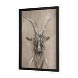 Sketch of Animal V (Goat) by Mercana Studio Hand Embellished Framed Art Print Matted under Glass from Mercana - Luna Furniture