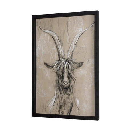Sketch of Animal V (Goat) by Mercana Studio Hand Embellished Framed Art Print Matted under Glass from Mercana - Luna Furniture