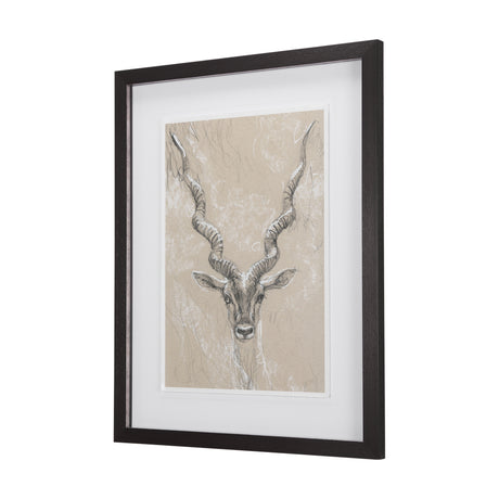 Sketch of Animal III (Antelope) Mercana Studio Hand Embellished Framed Art Print Matted under Glass from Mercana - Luna Furniture