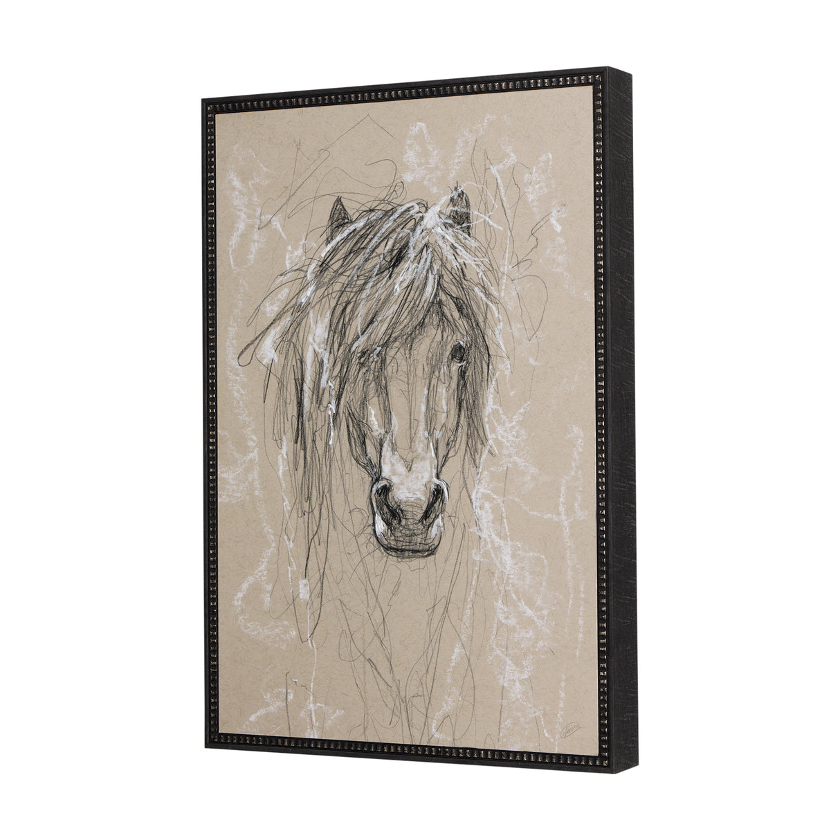 Sketch of Animal VI (Pony) by Mercana Studio Hand Embellished Framed Art Print Matted under Glass from Mercana - Luna Furniture