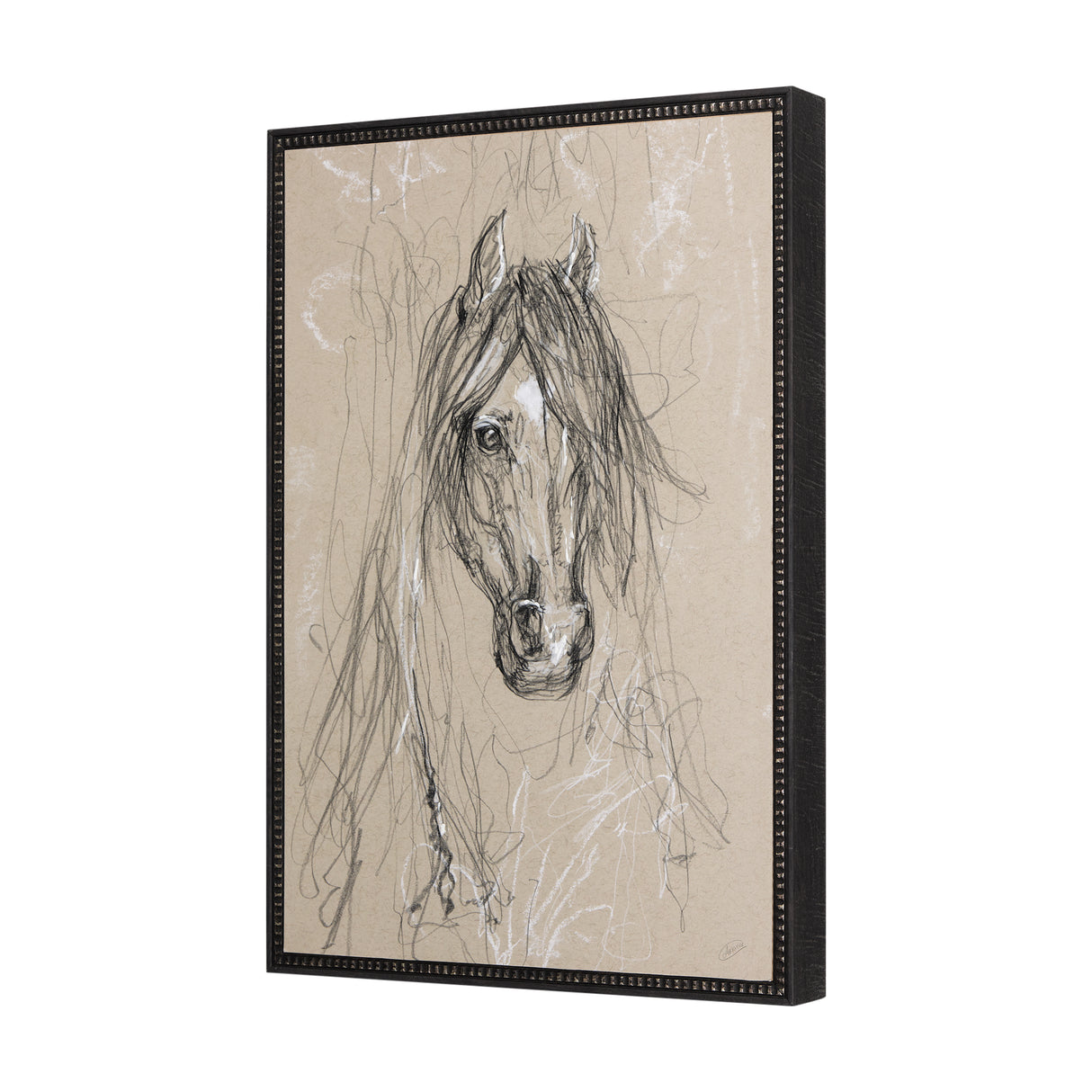 Sketch of Animal VII (Horse) by Mercana Studio a Hand Embellished Textured Framed Art Print from Mercana - Luna Furniture