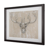 Sketch of animal II (Caribou) by Mercana Studio Hand Embellished Framed Art Print Matted under Glass from Mercana - Luna Furniture