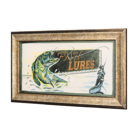 Fishing Lure by Mercana Studio a Hand Embellished Textured Framed Art Print from Mercana - Luna Furniture