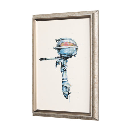 Fishing Lure by Mercana Studio a Hand Embellished Textured Framed Art Print from Mercana - Luna Furniture