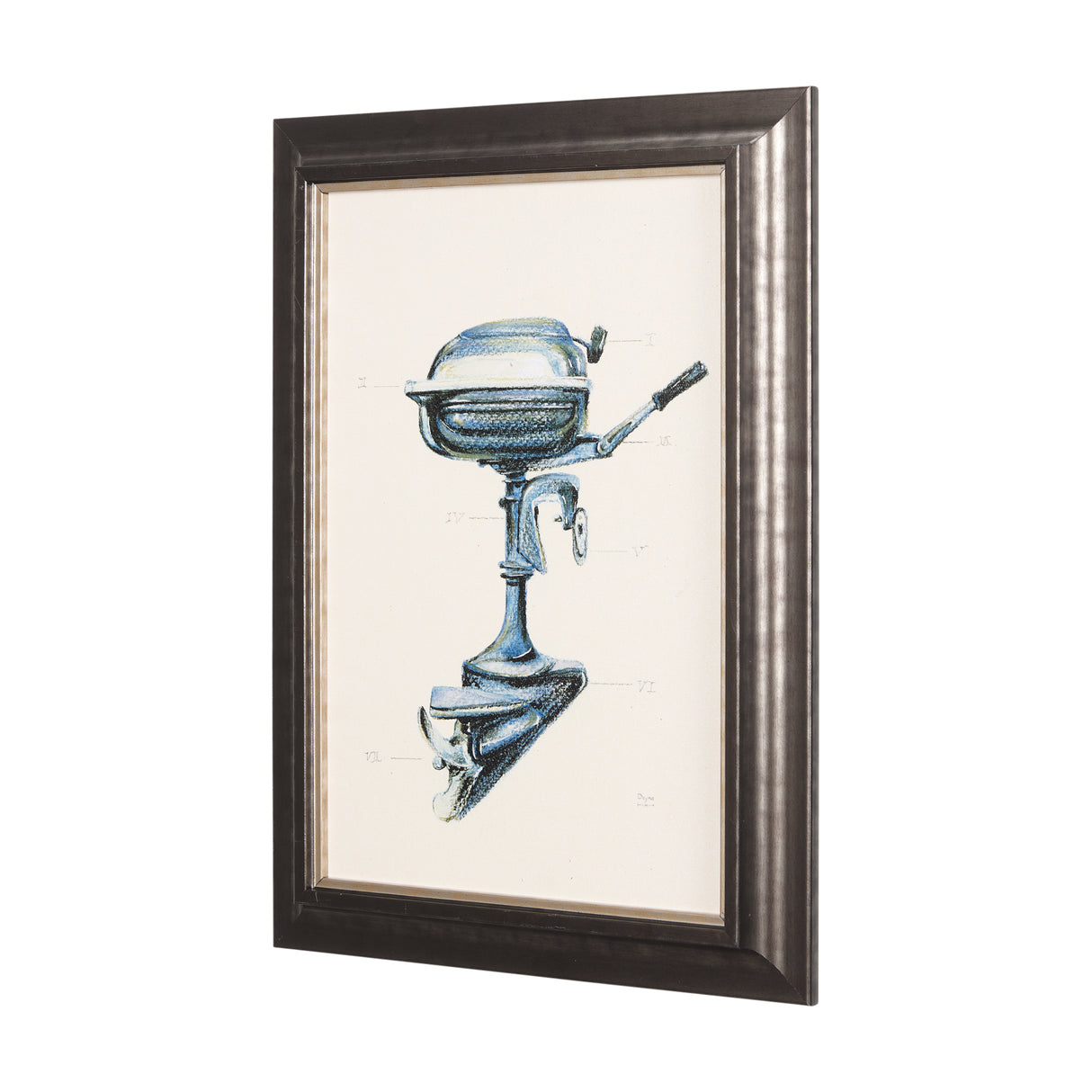 Fishing Lure by Mercana Studio a Hand Embellished Textured Framed Art Print from Mercana - Luna Furniture