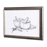 Herb Sketch I ,II by Mercana Studio a Hand Embellished Textured Framed Art Print from Mercana - Luna Furniture