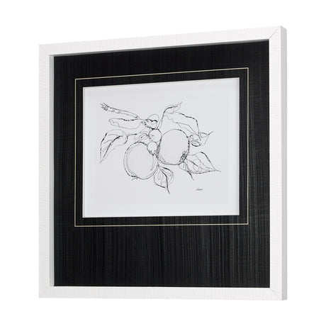 Fruit Sketch Apple by Mercana Studio a Hand Embellished Textured Framed Art Print Matted under Glass from Mercana - Luna Furniture