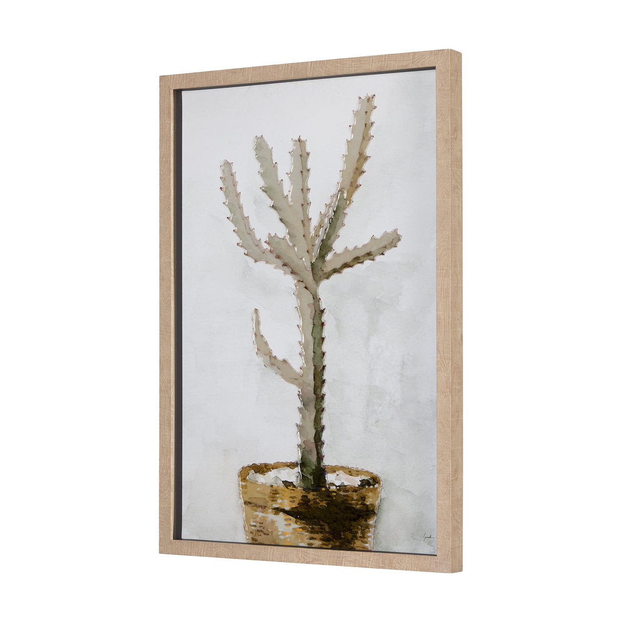 Arid Solitude I by Mercana Studio a Hand Embellished Textured Framed Art Print Matted under Glass from Mercana - Luna Furniture