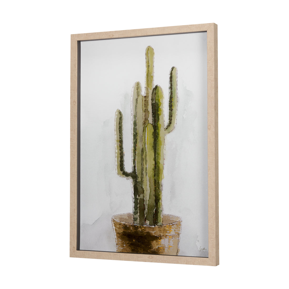 Arid Solitude II by Mercana Studio a Hand Embellished Textured Framed Art Print Matted under Glass from Mercana - Luna Furniture