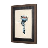 Vintage Motor I by Mercana Studio a Hand Embellished Textured Framed Art Print from Mercana - Luna Furniture